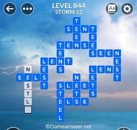 Wordscapes Level 844 Answers.